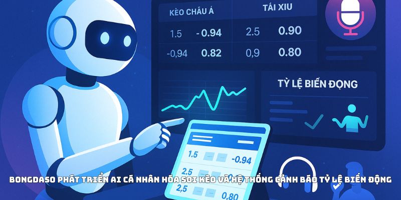 Bongdaso phát triển AI cá nhân hóa soi kèo và hệ thống cảnh báo tỷ lệ biến động