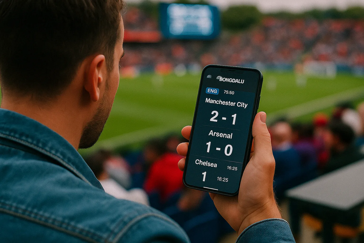 Người dùng theo dõi tỷ số trực tiếp trận đấu trên nền tảng Bongdalu